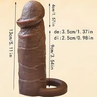 5.11in 6.29in Soft Silicone Small Lifelike Penis Dildo Sleeve Extension