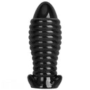5.11in 7.08in 9.05in Dragon Egg Thread PVC Black Cock Big Butt Plug Dildo