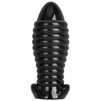 5.11in 7.08in 9.05in Dragon Egg Thread PVC Black Cock Big Butt Plug Dildo
