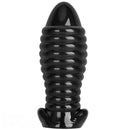 5.11in 7.08in 9.05in Dragon Egg Thread PVC Black Cock Big Butt Plug Dildo