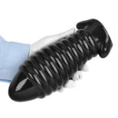 5.11in 7.08in 9.05in Dragon Egg Thread PVC Black Cock Big Butt Plug Dildo