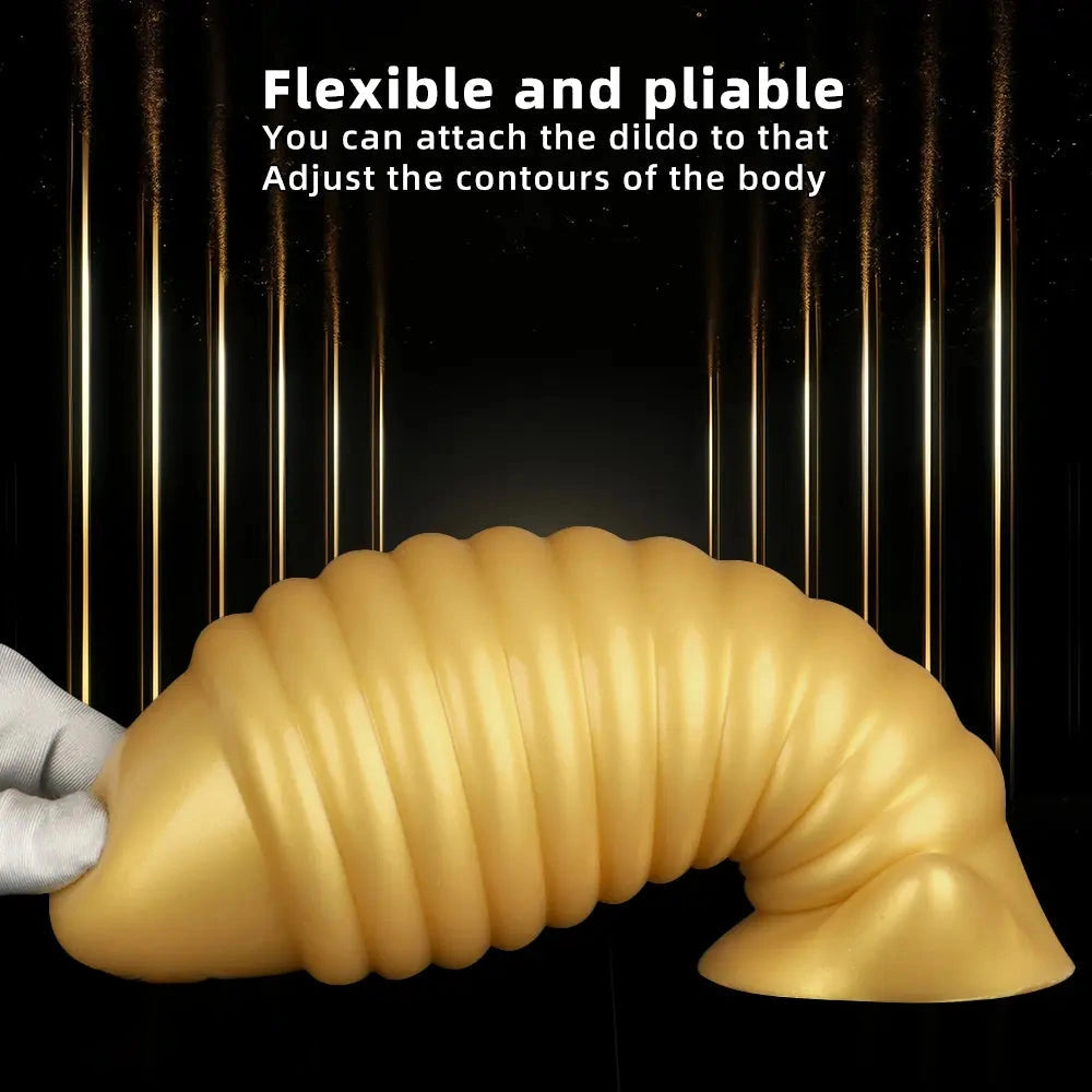 5.11in 7.08in 9.05in Dragon Egg Thread Silicone Soft Big Butt Plug Dildo
