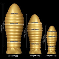 5.11in 7.08in 9.05in Dragon Egg Thread Silicone Soft Big Butt Plug Dildo