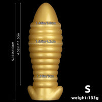 5.11in 7.08in 9.05in Dragon Egg Thread Silicone Soft Big Butt Plug Dildo