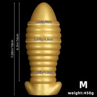 5.11in 7.08in 9.05in Dragon Egg Thread Silicone Soft Big Butt Plug Dildo