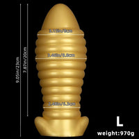 5.11in 7.08in 9.05in Dragon Egg Thread Silicone Soft Big Butt Plug Dildo