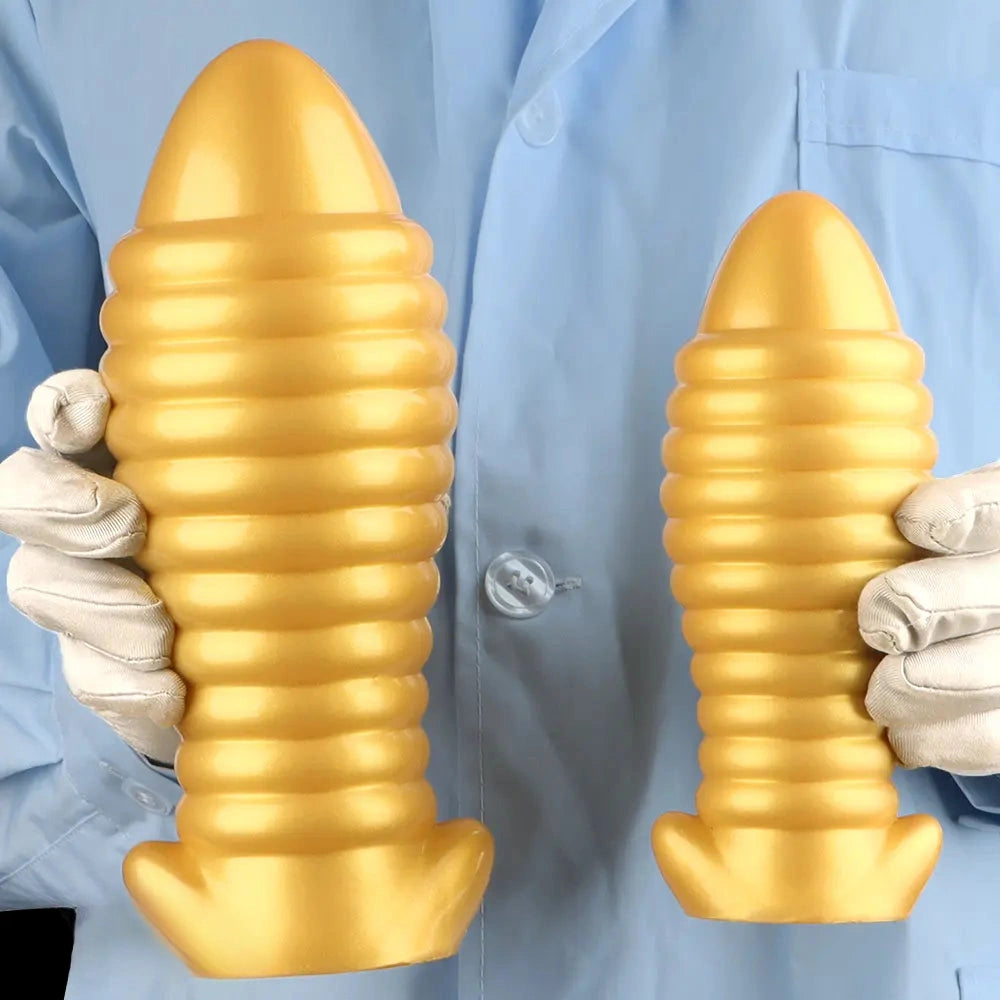 5.11in 7.08in 9.05in Dragon Egg Thread Silicone Soft Big Butt Plug Dildo