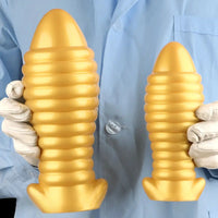 5.11in 7.08in 9.05in Dragon Egg Thread Silicone Soft Big Butt Plug Dildo