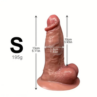 5.11in 7.67in Ultra-Realistic Liquid Silicone Thick Soft & Flexible Dildo