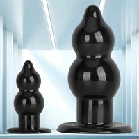 5.11in 9.05in Black Fantasy PVC Big Thick Butt Plug Dildo Pleasure Stimulator