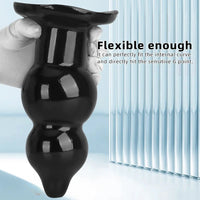 5.11in 9.05in Black Fantasy PVC Big Thick Butt Plug Dildo Pleasure Stimulator