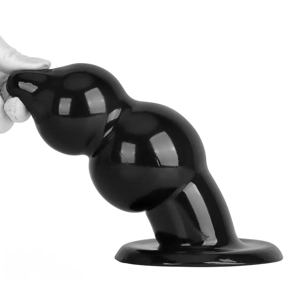 5.11in 9.05in Black Fantasy PVC Big Thick Butt Plug Dildo Pleasure Stimulator