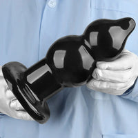 5.11in 9.05in Black Fantasy PVC Big Thick Butt Plug Dildo Pleasure Stimulator