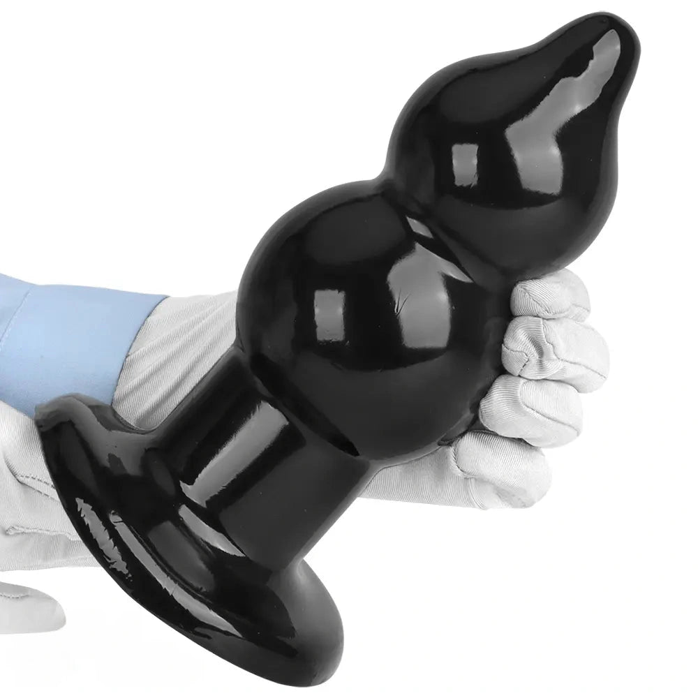 5.11in 9.05in Black Fantasy PVC Big Thick Butt Plug Dildo Pleasure Stimulator