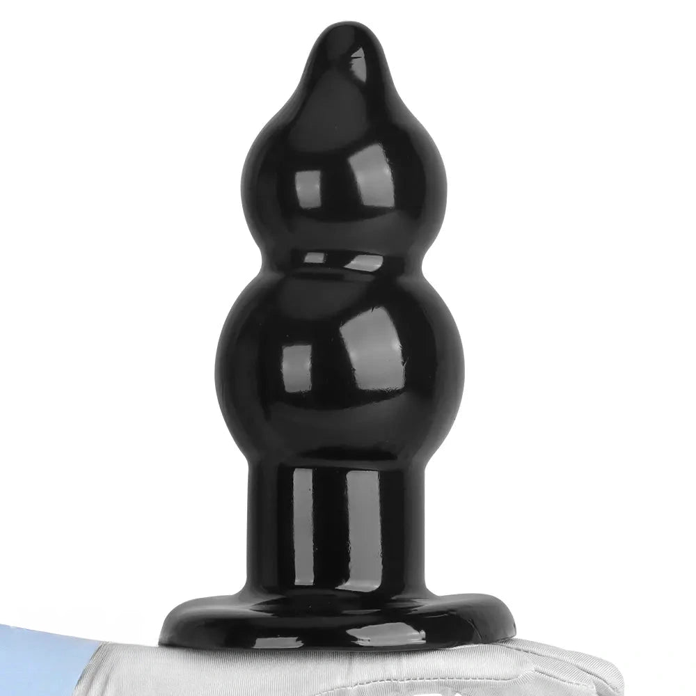 5.11in 9.05in Black Fantasy PVC Big Thick Butt Plug Dildo Pleasure Stimulator