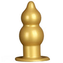 5.11in 9.05in Golden Silicone Big Thick Butt Plug Dildo Pleasure Stimulator