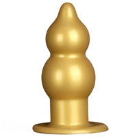 5.11in 9.05in Golden Silicone Big Thick Butt Plug Dildo Pleasure Stimulator