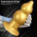 5.11in 9.05in Golden Silicone Big Thick Butt Plug Dildo Pleasure Stimulator