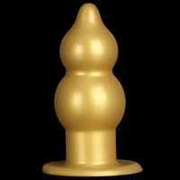 5.11in 9.05in Golden Silicone Big Thick Butt Plug Dildo Pleasure Stimulator