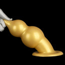 5.11in 9.05in Golden Silicone Big Thick Butt Plug Dildo Pleasure Stimulator