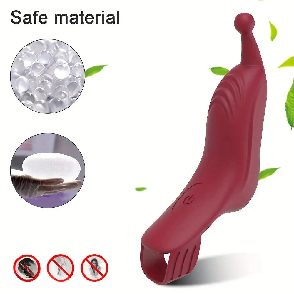 5.11in Finger Dildo Vibrator 10 Stimulation Patterns For Clit & G-Spot Couples