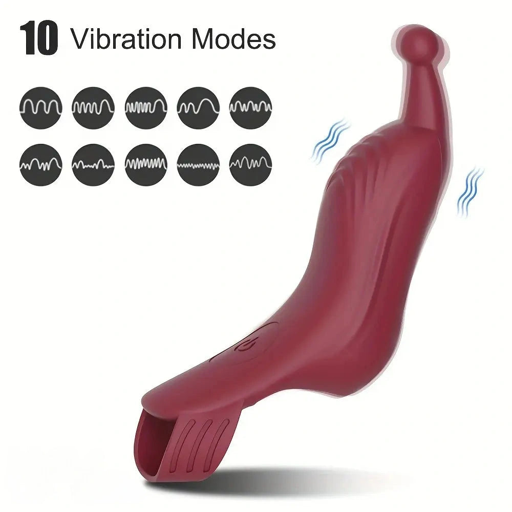 5.11in Finger Dildo Vibrator 10 Stimulation Patterns For Clit & G-Spot Couples