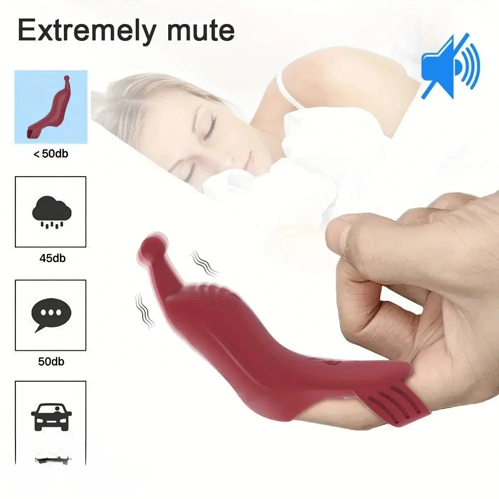 5.11in Finger Dildo Vibrator 10 Stimulation Patterns For Clit & G-Spot Couples
