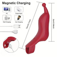 5.11in Finger Dildo Vibrator 10 Stimulation Patterns For Clit & G-Spot Couples