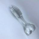 5.11in Glass Spiral Sharp Head Dildo With Heart Base Love Sex Toy