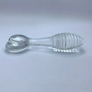 5.11in Glass Spiral Sharp Head Dildo With Heart Base Love Sex Toy