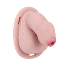 5.11in Real Hollow Chastity Cage Dildo Uncut Glans Female Masturbator