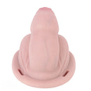 5.11in Real Hollow Chastity Cage Dildo Uncut Glans Female Masturbator