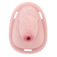 5.11in Real Hollow Chastity Cage Dildo Uncut Glans Female Masturbator