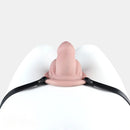 5.11in Real Hollow Chastity Cage Dildo Uncut Glans Female Masturbator