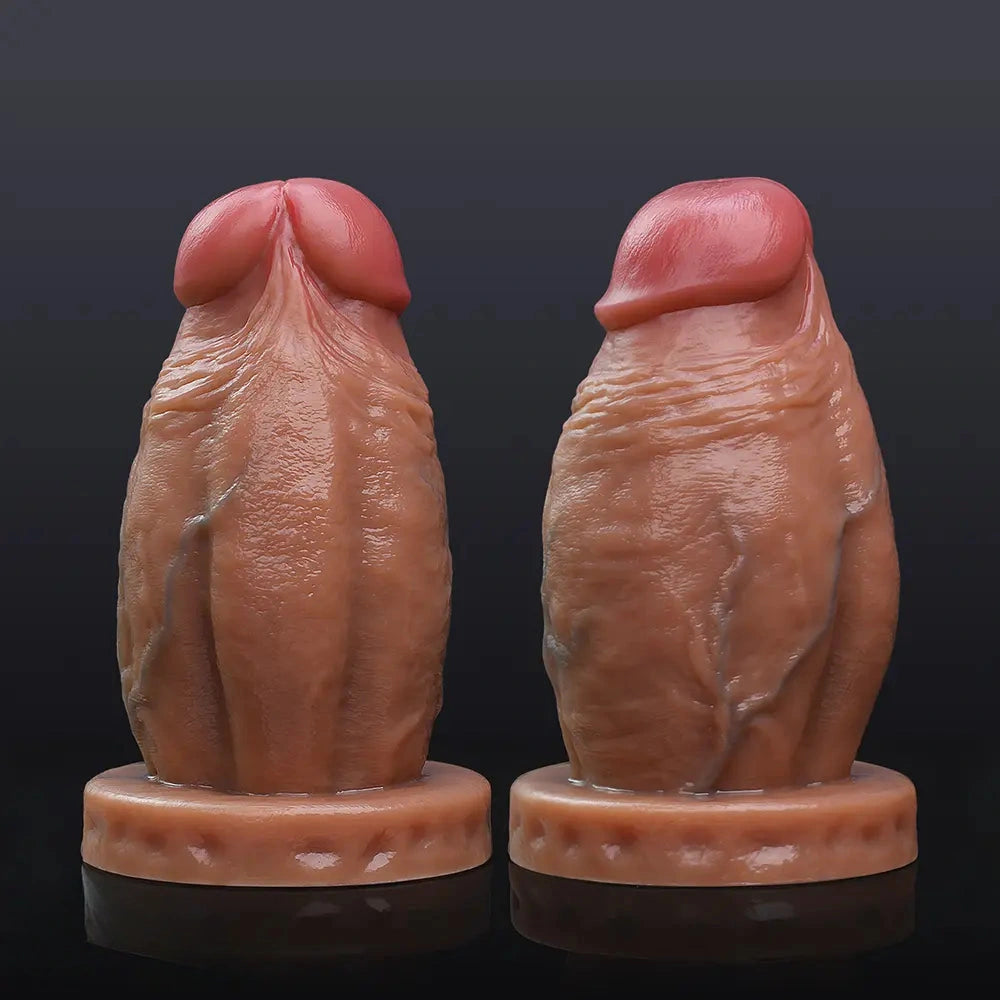 5.12in 5.51in 6.3in 7.09in 7.87in 8.27in Realistic Thick Silicone Soft Dildo
