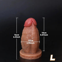 5.12in 5.51in 6.3in 7.09in 7.87in 8.27in Realistic Thick Silicone Soft Dildo