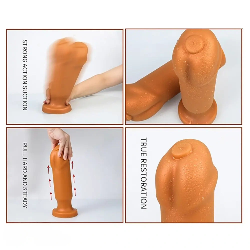5.12in 6.29in 7.87in 9.06in Silicone Soft Odd Dildo With Suction Cup