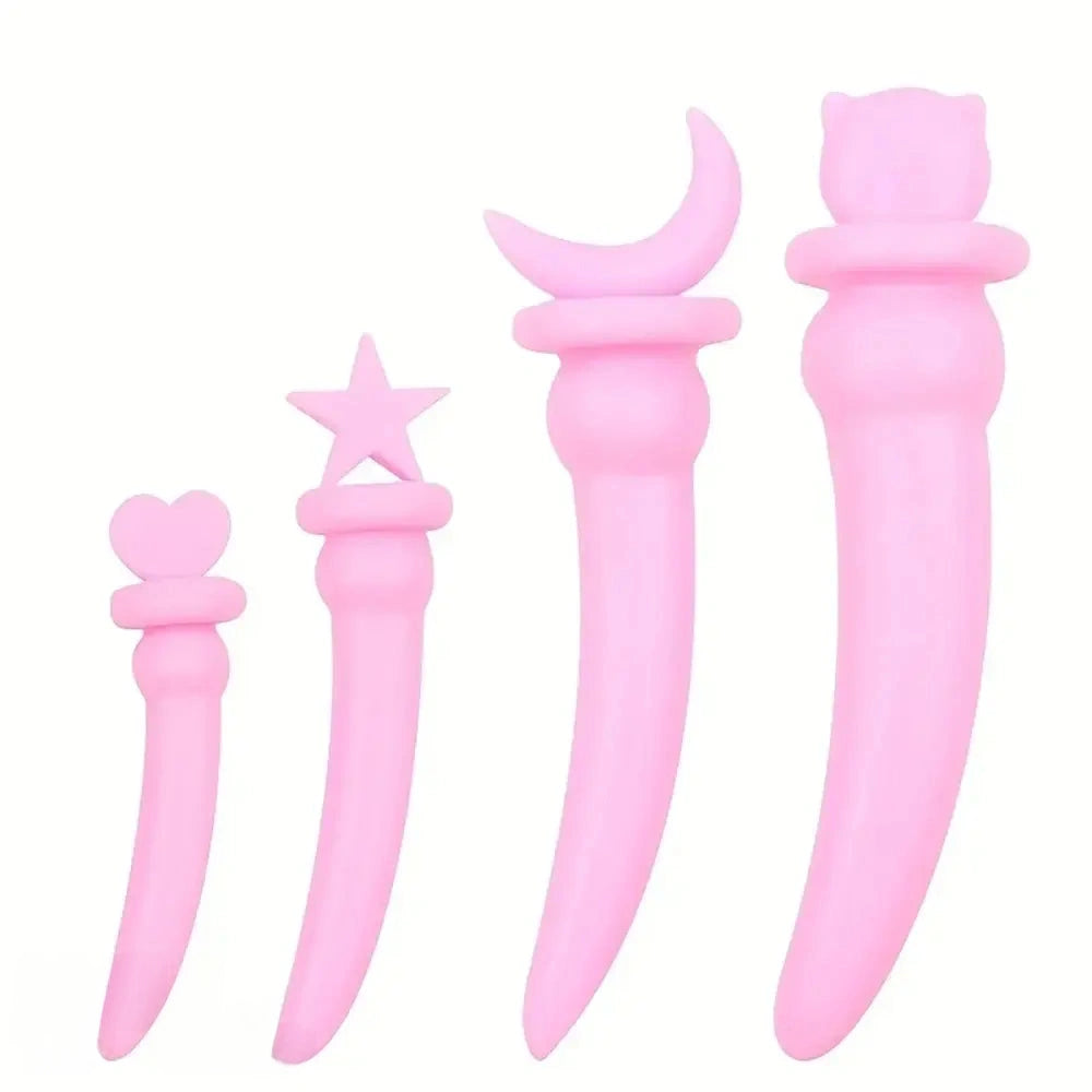 5.12in 6.3in 7.87in 8.27in Realistic Cute TPE Fantasy Dildo For Anus Orgasm