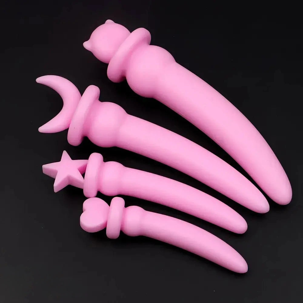 5.12in 6.3in 7.87in 8.27in Realistic Cute TPE Fantasy Dildo For Anus Orgasm