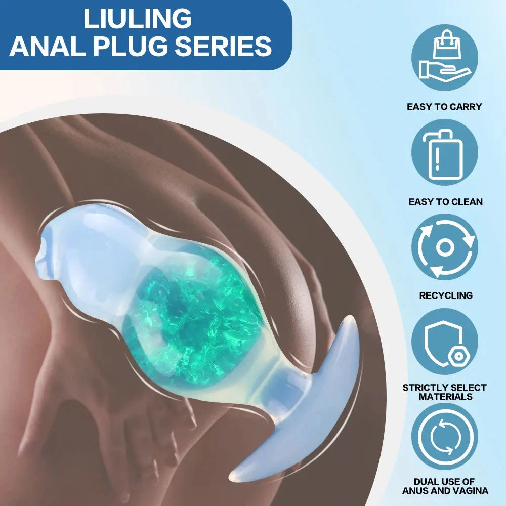 5.12in Anchor Silicone Ball Butt Plug Dildo For Masturbation Expansion