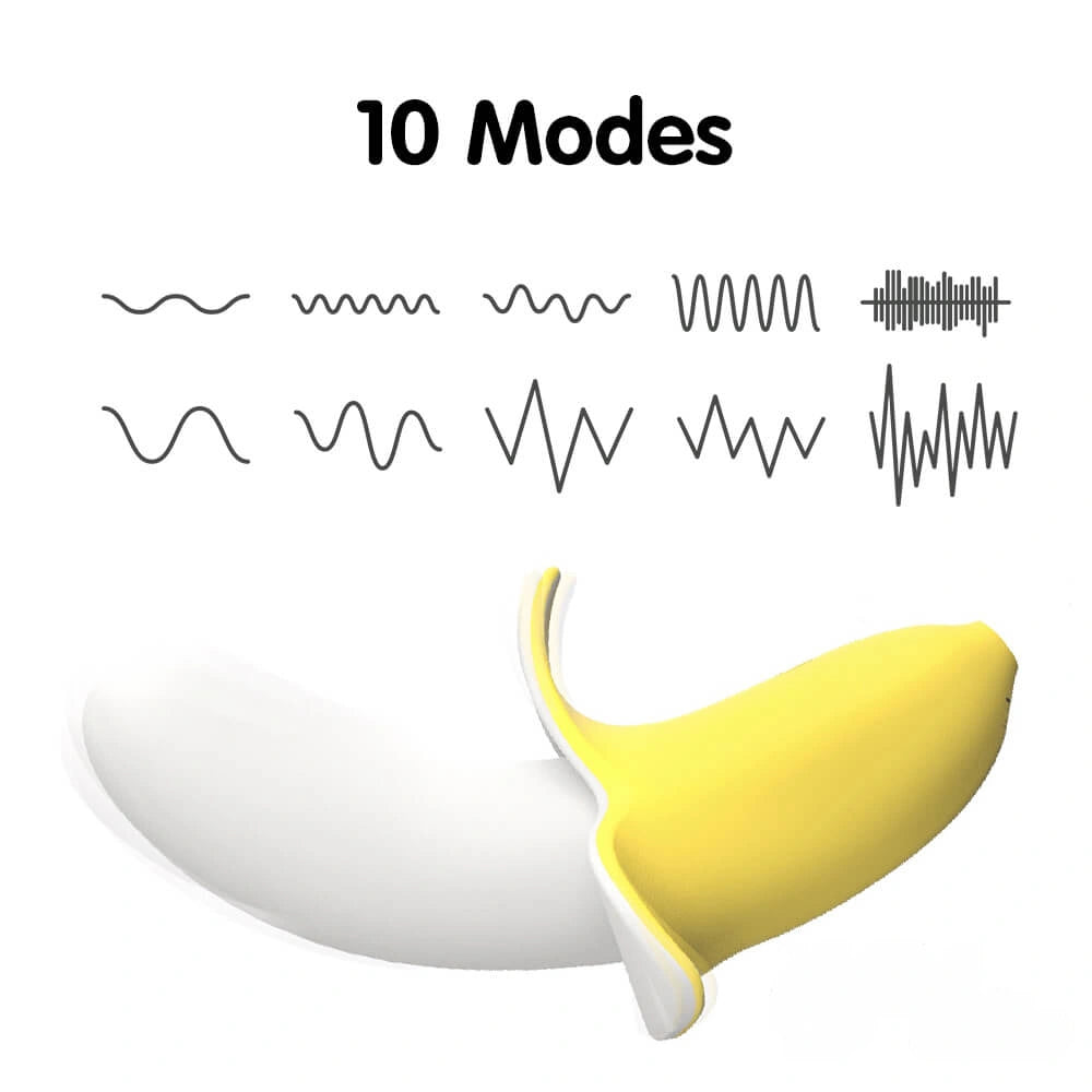 5.12in Banana Multi-Speeds Dildo Vibrating Real Touching Sex Toy