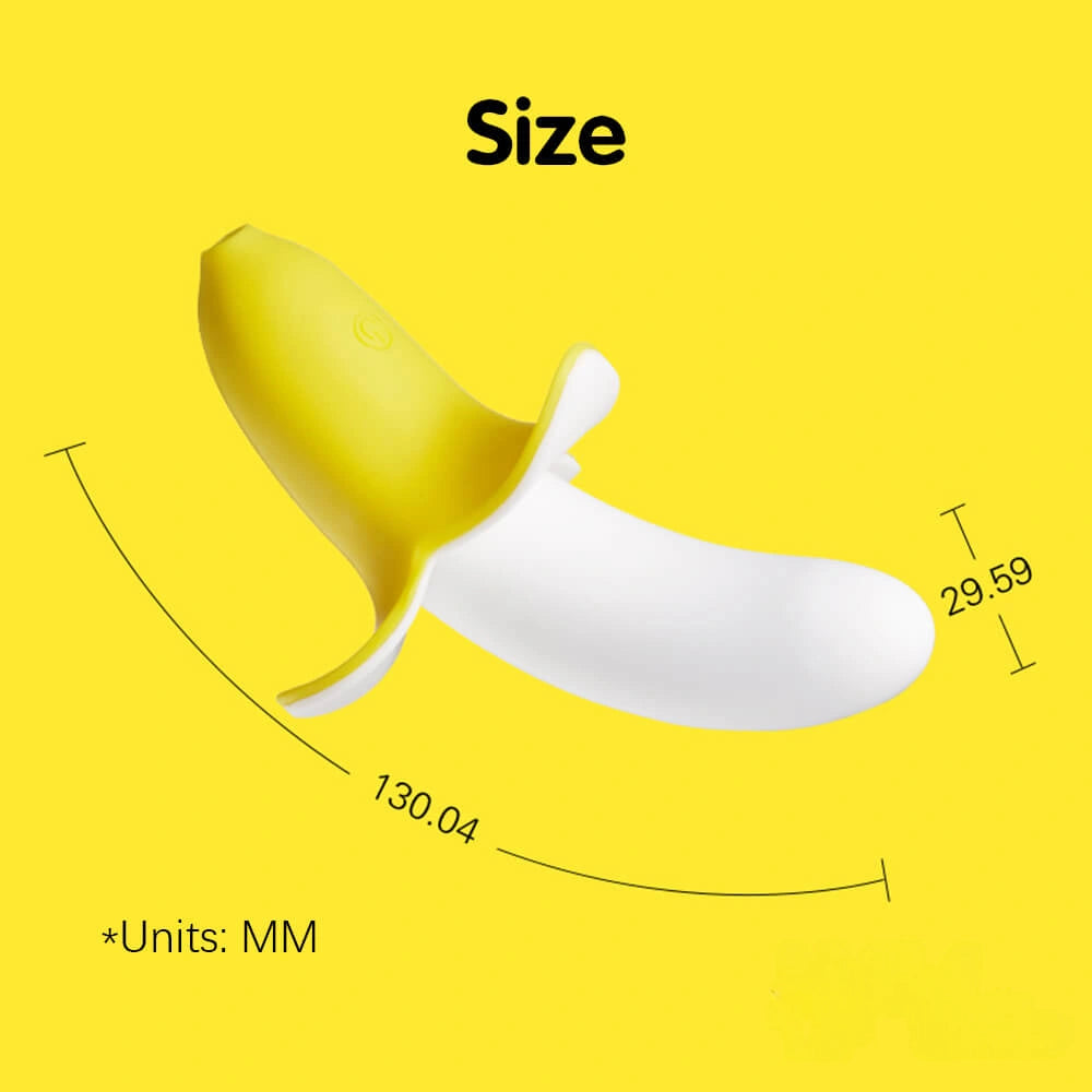 5.12in Banana Multi-Speeds Dildo Vibrating Real Touching Sex Toy