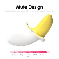 5.12in Banana Multi-Speeds Dildo Vibrating Real Touching Sex Toy