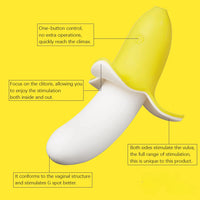 5.12in Banana Multi-Speeds Dildo Vibrating Real Touching Sex Toy
