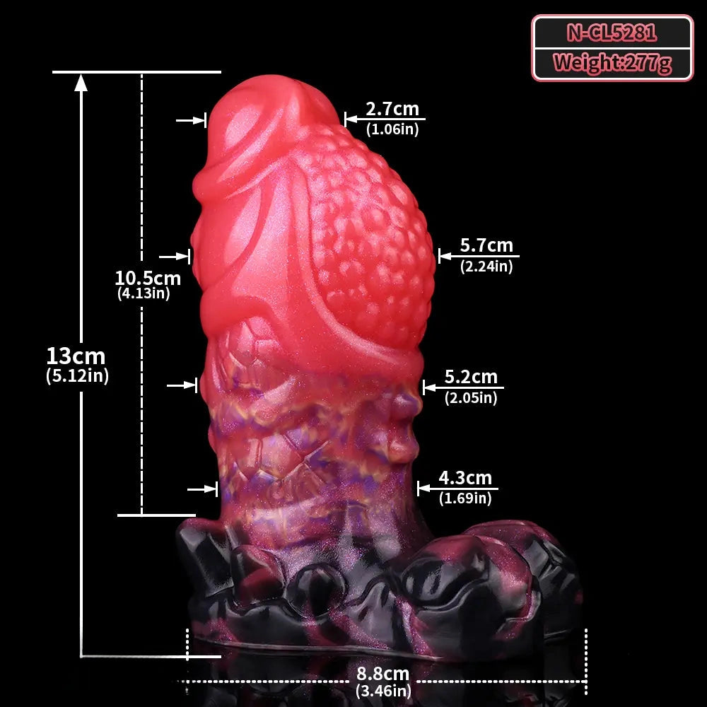 5.12in Fantasy Odd Silicone Soft Cock Dildo Sex Toy For Women Couples