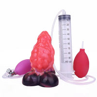 5.12in Fantasy Odd Silicone Soft Inflatable Spraying Water Dildo For Anus