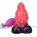 5.12in Fantasy Odd Silicone Soft Inflatable Spraying Water Dildo For Anus