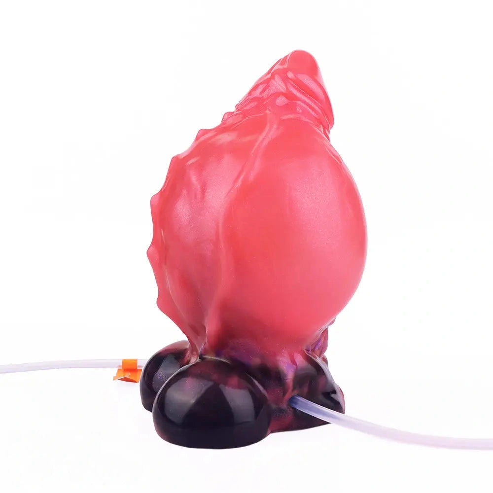 5.12in Fantasy Odd Silicone Soft Inflatable Spraying Water Dildo For Anus