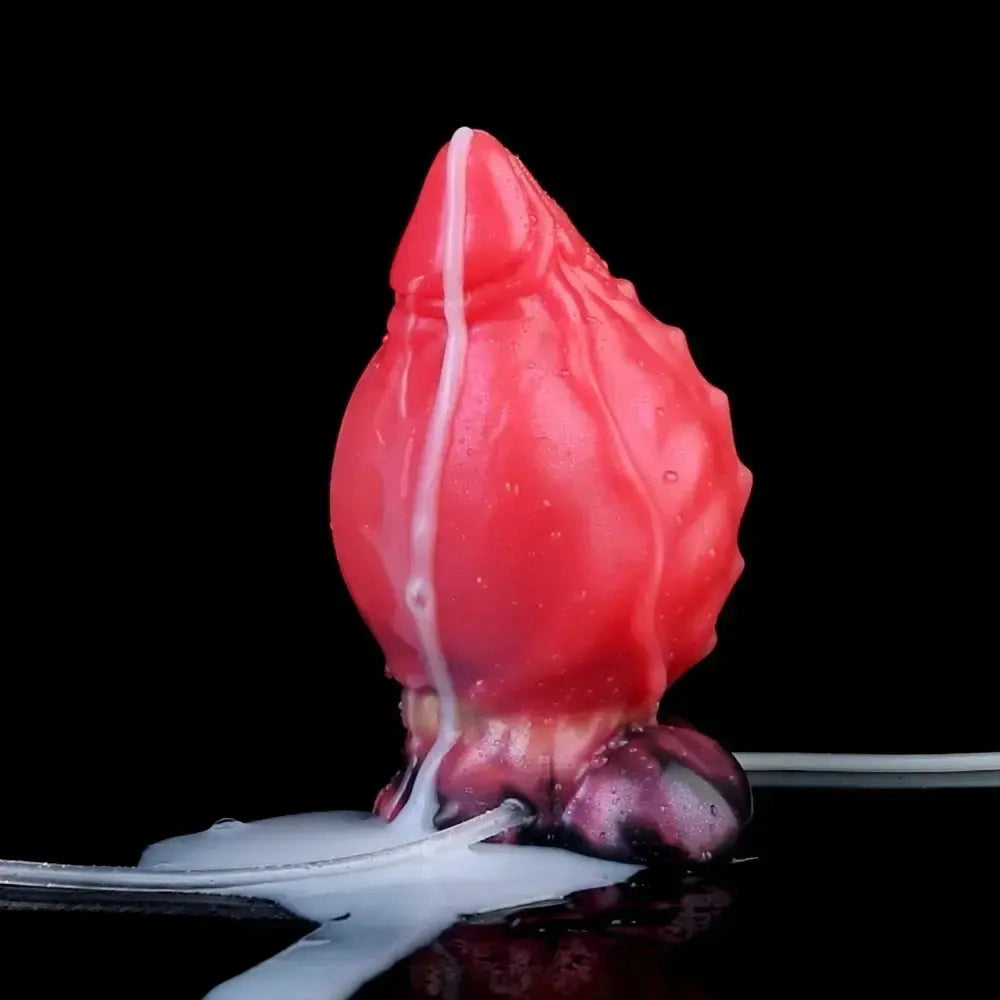 5.12in Fantasy Odd Silicone Soft Inflatable Spraying Water Dildo For Anus