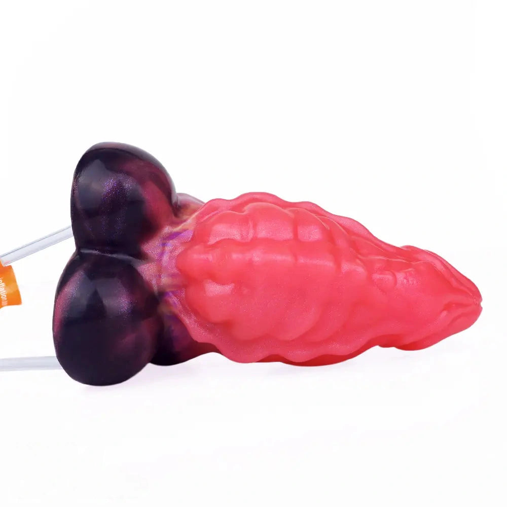 5.12in Fantasy Odd Silicone Soft Inflatable Spraying Water Dildo For Anus